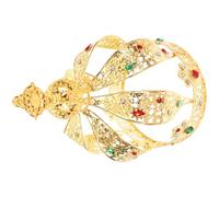 Angoily Décoration de Gâteau Couronne en Métal Doré Vintage 1 Pièce Style Château Royal Décoration de Gâteau D’Anniversaire et Fête Prénatale Accessoire Élégant pour Dessert et