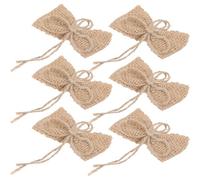 Angoily Décorations de Nœuds en Toile de Jute Lot de 6 pour Anniversaire et Décoration Intérieure de Noël