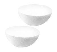 Angoily Demi-sphère en Polystyrène Blanc 2 Pièces pour Loisirs Créatifs DIY | Demi Sphere Plastique, Base Légère Polyvalente, pour Fêtes et Projets Artistiques, Lot de 2 Demi-boules