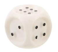 Angoily Dés Tactiles pour Divertissement à Domicile en Plastique Blanc pour Jeux Braille, Construction Stable et Portable daptés aux Joueurs Malvoyants