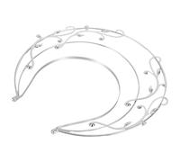 Angoily Diadème Serrage-Tête à Trois Rangs en Branches Blanches K Bandeau Baroque DIY pour Loisirs Créatifs Accessoires pour Cheveux Femme Couronne de Déesse pour Mariage et Costumes