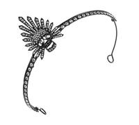 Angoily Diadème Tête de Mort Gothique en Métal avec Strass Serrage-Tête Léger pour Femme Couronne Décorative Rétro pour Fête D’Halloween Soirée à Thème ou Banquet Accessoire Cheveux
