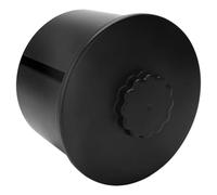 Angoily Distributeur de Papier Nuque de Salon de Coiffure, Noir, Plastique | Forme Ronde, Couvercle à Ressort, Structure Verticale, 5, 6x4, 1 Pouces