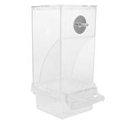 Angoily Distributeur Transparent pour Oiseaux Petits Mangeoire et Abreuvoir Intégré Anti-gaspillage Séparation Automatique des Graines pour Poules Cailles et Perroquets Alimentation