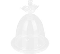 Angoily Dôme de Verre d'ange Fleur Éternelle, Couvercle en Verre Pratique et Décoratif pour Intérieur et Extérieur, Design Élégant et Romantique