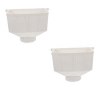 Angoily Drain De Gouttière 2 Pièces Seau De Pluie En Pvc Baril De Pluie Pluviale Entonnoir Gouttière Pvc Gouttiere Pvc Gouttière D'eau De Pluie Connecteur De Drainage De Plastique Blanche