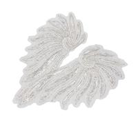 Angoily Écussons à Coudre Brodés Paillettes Argentées Appliques Décoratives Légères et Durables pour Vêtements DIY Robes Accessoires Mode