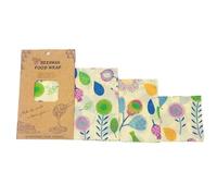 Angoily Emballages Alimentaires pour Conservation Fromage la Cire d'abeille Couleur Aléatoire Réutilisables en Coton Biologique 3 Pièces Motifs Créatifs en Boulangerie
