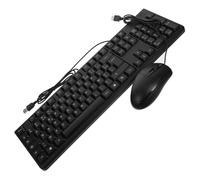 Angoily Ensemble Clavier et Souris Filaire USB Silencieux pour PC et Ordinateur Portable, Utilisation Bureautique et Jeux, Clavier à Disposition Française Souris Optique Réactive, Couleur