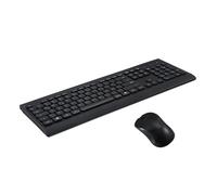 Angoily Ensemble Clavier et Souris Silencieux sans Fil 2.4g pour Bureau et Ordinateur Portable Clavier de Travail Ergonomique Usage Professionnel Noir sans Piles