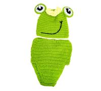 Angoily Ensemble D'accessoires Photo pour Nouveau-né 1 Ensemble de Tenue de Photographie de Grenouille Faite à La Main Adorable Annonce de Nouveau-né Doux Et Respirant pour Le Confort de Bébé