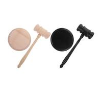 Angoily Ensemble De 2 Marteau en Bois Léger Bloc Sonore Portable, Son Clair, Design Élégant et Simple pour Bureau et Assemblées Professionnelles