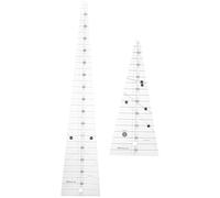 Angoily Ensemble de 2 Règles de Quilting en Acrylique Bords Arrondis et Carrés, Coupe Précise et Antidérapante, pour Création de Patchwork et Couture