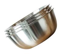 Angoily Ensemble de 3 Bols à Mélanger en Acier Inoxydable 18/10 Bol à Pétrir Profond avec Graduation Ustensile la Cuisine Inox Professionnel Adapté pour Pâtisserie Salade et