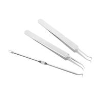 Angoily Ensemble de 3 Pinces Inox Antistatiques, Outils de Précision pour Film de Protection Carrosserie, Utilisation pour Covering Voiture et Travaux de Finition Auto