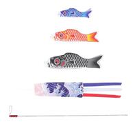 Angoily Ensemble de Drapeaux Carpe Japonerie Style Japonerie Animé en Polyester 1 Set pour Décoration Intérieure et Extérieure pour Restaurant Sushi ou Jardin