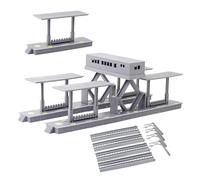 Angoily Ensemble De Modèles De Train Quai De Transport Ferroviaire Modèles De Transport Ferroviaire À Faire Soi-Même Construction De Train Table De Sable Grand Abri De Quai Table De