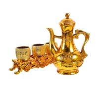 Angoily Ensemble de Tasses D’offrande en Plastique Bouilloire à Vin | Teinte Or, Style Rétro Classique, pour Eau D’autel et Vin, Usage Quotidien, Sanctuaires, Entretien Facile, Présent