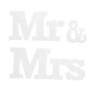 Angoily Ensemble Décoration de Mariage en Bois Mr Mrs, Panneau Centre de Table Compact et Léger, Accessoire Rustique pour Fête, Ornement Lettre Anglaise pour Réception et Fiançailles