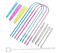 Angoily Ensemble d'Outils de Couture 13 Pièces pour Enfile-Cordon Crochet de Retournement Accessoires DIY Solide Multicolore pour Vêtements et Projets Manuels