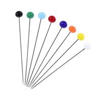 Angoily Épingles à Tête de Verre Multicolores pour Couturières, 2 Boîtes de 100 Pièces, Tête 4 Mm, Tige 34 Mm, Usage Couture et Loisirs Créatifs, Accessoires Résistants la Chaleur,
