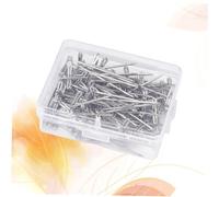 Angoily Épingles en T en Acier Inoxydable 100 Pcs avec Boîte Plastique, pour Postiche, Couture et Supports D’Affichage, Argenté