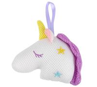 Angoily Éponge Exfoliante en Maille Licorne Blanche Boule Filet Écologique Brosse de Licorne Douce pour Bain Usage Adulte et Garçon et Filles Texture Délicate et Mousse Onctueuse