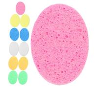 Angoily Éponge Visage Exfoliante Souple 12 Pièces Ovale Taille Moyenne Multifonctions Nettoyage Visage Voyage Fille Colorée