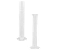 Angoily Éprouvette Plastique Graduée Lot de 2 Cylindres en PP Épais pour Mesures Précises 1000 Ml Adaptée aux Expériences en Laboratoire Scolaire