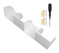 Angoily Étagère Murale Créative en Bois 5 Niveaux Blanc, Support De Rangement Mural Compact Multifonction, Tablette Murale Décorative pour Salon Chambre, Organiseur Intérieur Pratique