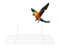Angoily Étagère Murale en Fer Blanc pour Perroquets Design Unique et Grosse Capacité de Charge, Accessoire Décoratif pour Cage à Oiseaux et Rangement