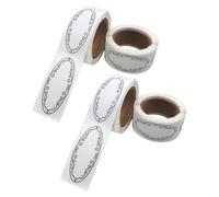 Angoily Étiquettes Alimentaires Autocollantes Amovibles 600 Pcs Ovales Vierges pour Bocaux Mason, Conservation Aliments, Réfrigérateur et Organisation la Cuisine