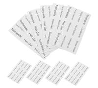 Angoily Étiquettes Autocollantes Pour Sous-flacons Cosmétiques 10 Feuilles Papier Blanc Noir Imperméables Organisation Voyage Shampoing Soin Peau