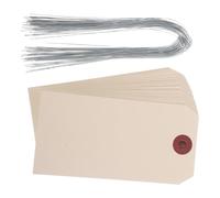 Angoily Étiquettes D'expédition en Manille 6x12 Cm avec Fils de Fer 50 Étiquettes Vierges 50 Fils pour Emballage et Gestion Logistique Industrielle