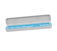 Angoily Étui à Stylet en Silicone Léger Et Protecteur pour Crayon Capacitif, Organisateur Multifonction pour Bureau Et Voyage, Intérieur Bleu Ciel, Coque Blanche Compacte