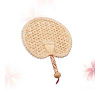 Angoily Éventail Rond Paille Tissé Main Ventilateur Portatif Léger pour Ventilateur Main Portable Élégant et Parfumé Décoration Estivale Pratique
