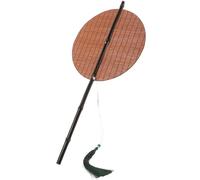 Angoily Éventail Rond Pliable en Bambou Élégant et Multifonctionnel, Ventilateur Portable pour Voyage D'été et Danse, Style Charmant Oriental