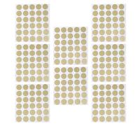 Angoily Feuille De 8 Autocollants à Gratter Dorés Holographiques 2,5 Cm Diamètre, 8 Feuilles Auto-adhésives 240 Pièces, Étiquettes Rondes pour Cartes à Gratter de Tombola et Fêtes