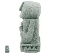 Angoily Figurine de Jardin Statue de L’Homme des Cavernes en Grès, Décoration Micro-Paysage Asiatique Zen, pour Jardin et Extérieur, Facile à Placer