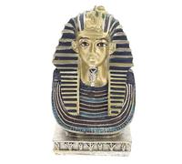 Angoily Figurine de Pharaon Égyptien en Résine Ornement de Buste Élégant et Artisanat Exquis pour Décoration Intérieure de Style Égyptien