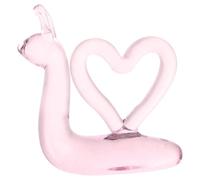 Angoily Figurine en Verre D'escargot Cartoon Rose, Décoration Miniature Unique Faite la Main Maison et Vitrine, Pièce D'accent Ludique et Adorable