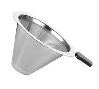 Angoily Filtre à Café Réutilisable en Acier Inoxydable Antirouille Tamis Conique Multifonction pour Infusion de Thé Noir et Café Passoire Résistante à L’Usure Compatible Cafetière