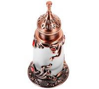 Angoily Flacon de Parfum Vintage en Métal 15 ML Portable Rechargeable, Bouteille Décorative pour Huiles Essentielles et Parfums, Design Ancien Château pour Décoration et Voyage