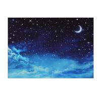Angoily Fond Photo Étoilé Bleu Nuit 210X150 CM en Tissu Suspendu pour Fête Anniversaire et Décor Maison, Bannière Arrière-Plan Ciel Nocturne, Accessoire Photo Élégant sous Ciel Étoilé