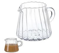 Angoily Gobelet mousseur à lait en verre 200 ml avec marque de mesure précise en verre borosilicate pour café, thé et latte au restaurant et à la maison