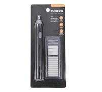 Angoily Gomme Électrique Noire ABS pour Dessin, Effacement Rapide à Piles | 12 Gommes Fines et 12 Épaisses, Clips Métal et Plastique, pour Croquis, Graphite, Esquisse