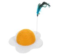 Angoily Griffoir pour Chat Rond de Jaune d'Œuf pour Chat Solide en Sisal Naturel Résistant à l'usure Accessoire pour Protéger Meubles et Divertir Votre Animal Couleur Couleur Aléatoire