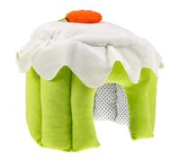 Angoily Guinea Pig Winter Nest Semi-Enclosed Soft Plush Hideout Bed for Small Animals Cozy Thermal Snuggle Sack for Rabbits Rats and Hamsters