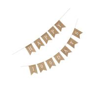 Angoily Guirlande Bannière en Tissu Lin à Suspendre pour Fête des 100 Jours Bébé, Décorations Suspendues pour Anniversaire Garçon et Filles, Bannière « Joyeux 100 Jours » Corde