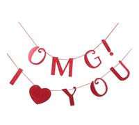 Angoily Guirlande Cœur Valentine pour Décoration Fête Mariage et Anniversaire Bannière Suspendue sans Odeur Intérieur Extérieur pour Ambiance Romantique